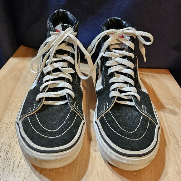 Vans Off The Wall SK8-Hi Top Gray Black Casual Shoes Sneakers Mens 6.5 Womans 8 - Picture 3 of 7